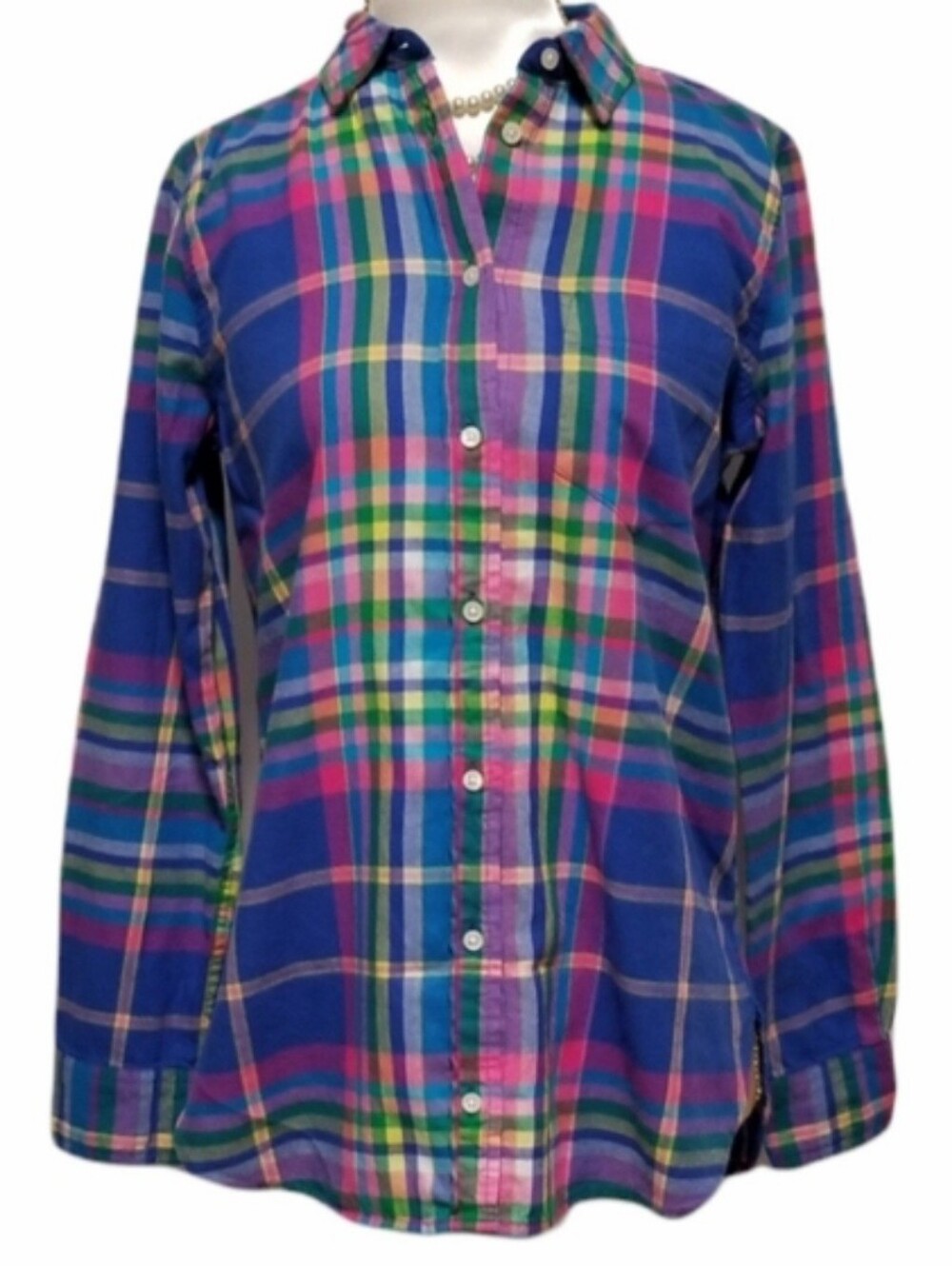 J. Crew Multicolor Plaid Classic Fit Button-Down Shirt